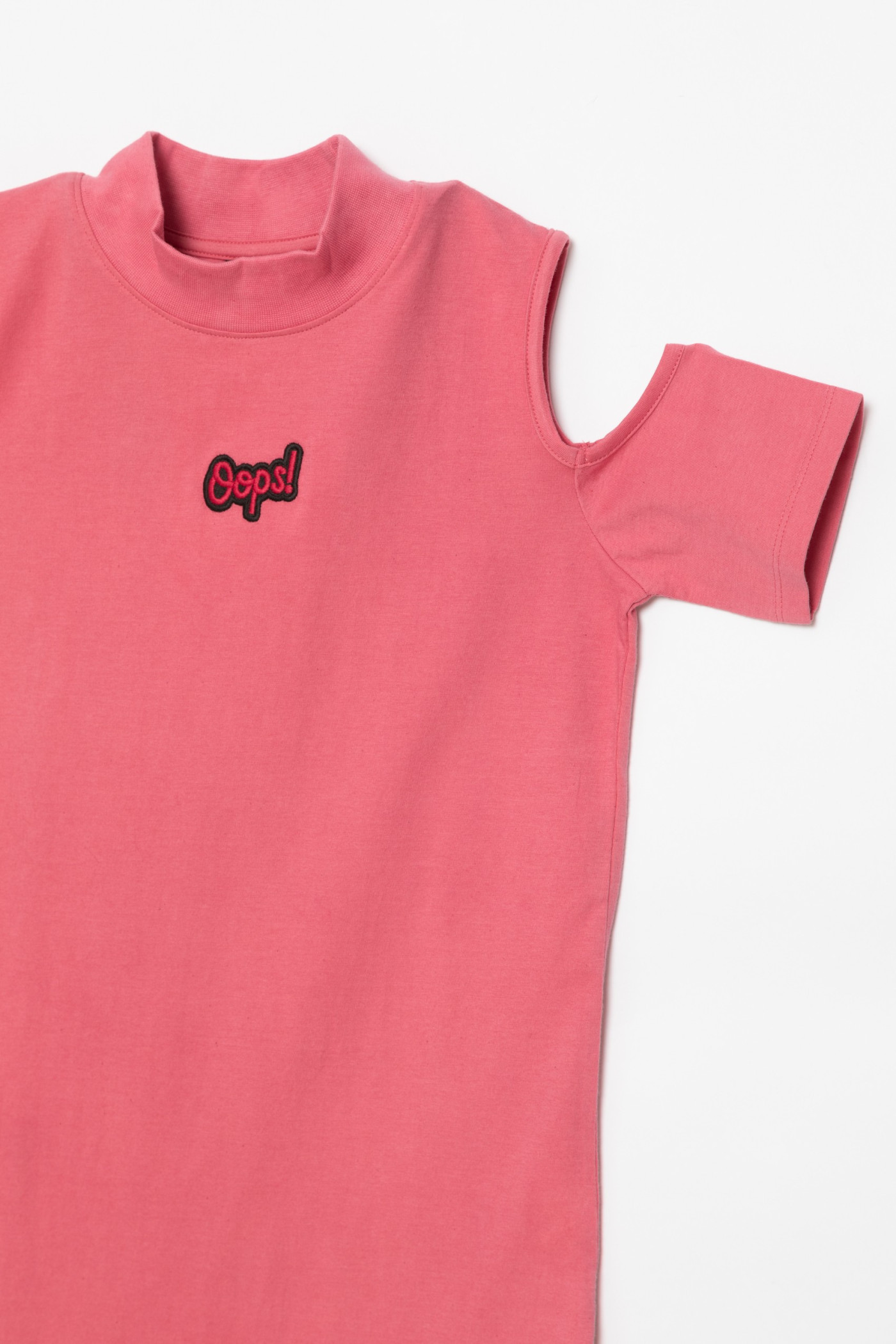 Sukienka dla dziewczyny różowa - COLD SHOULDER OOPS | Sklep Internetowy Reporter 