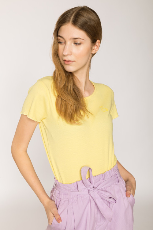 Żółty t-shirt dla dziewczyny