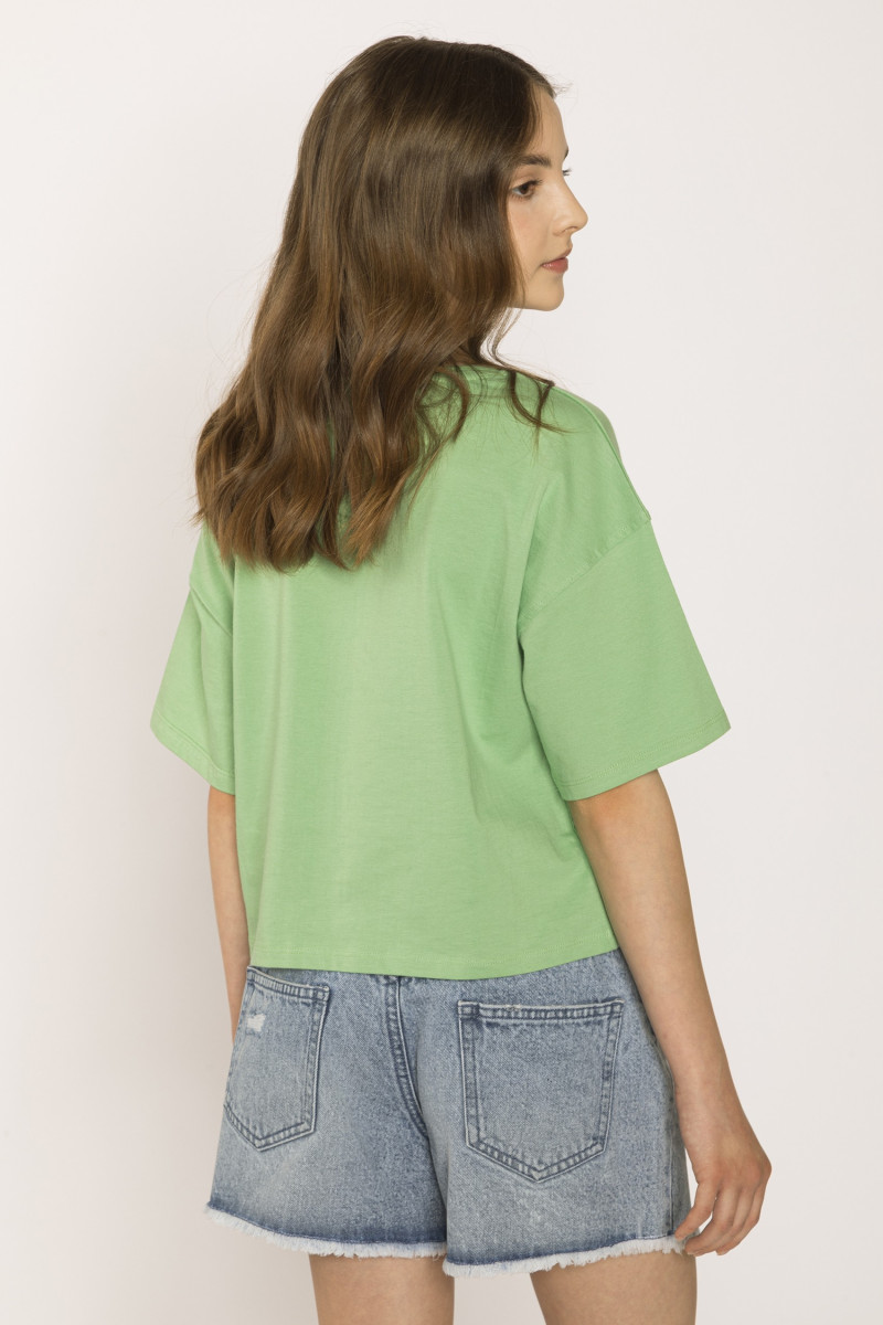 Zielony t-shirt dla dziewczyny IT'S NOT EASY BEING GREEN