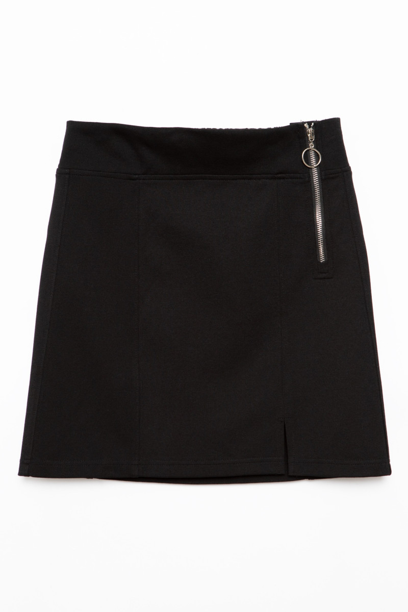 Czarna spódnica dla dziewczyny z zamkiem