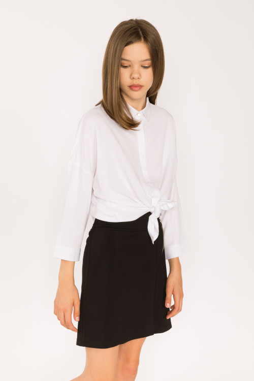 Czarna spódnica dla dziewczyny z zamkiem