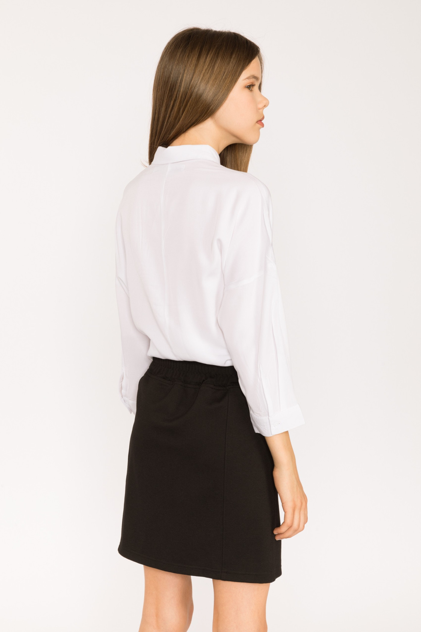 Czarna spódnica dla dziewczyny z zamkiem