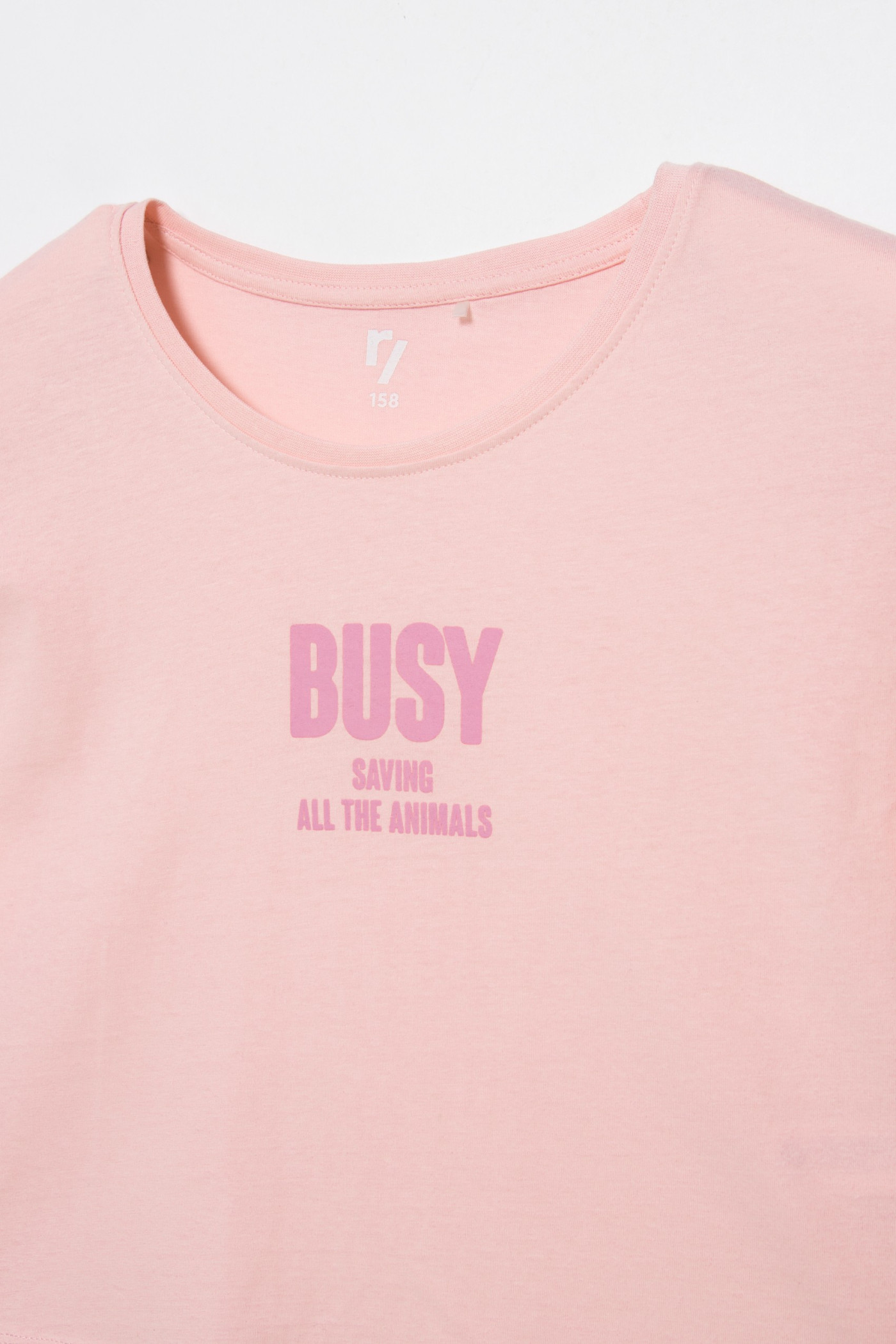 Różowy  t-shirt dla dziewczyny BUSY