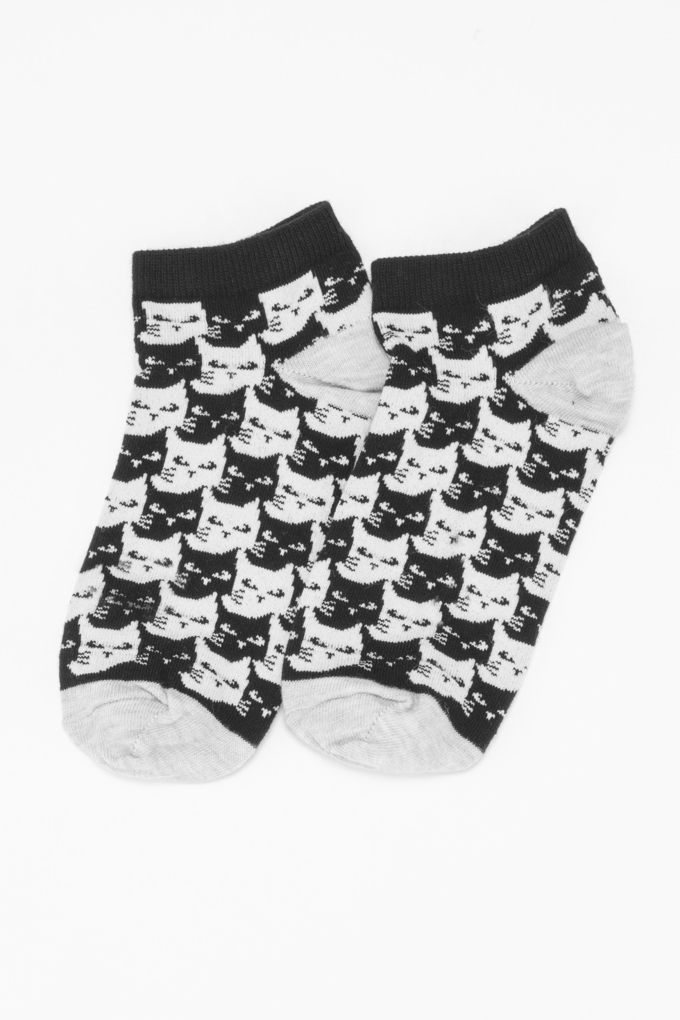 Skarpety dla dziewczyny Black & Grey CAT 3-pak