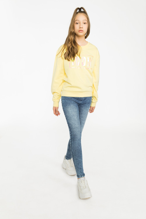 Granatowe jegginsy dla dziewczyny