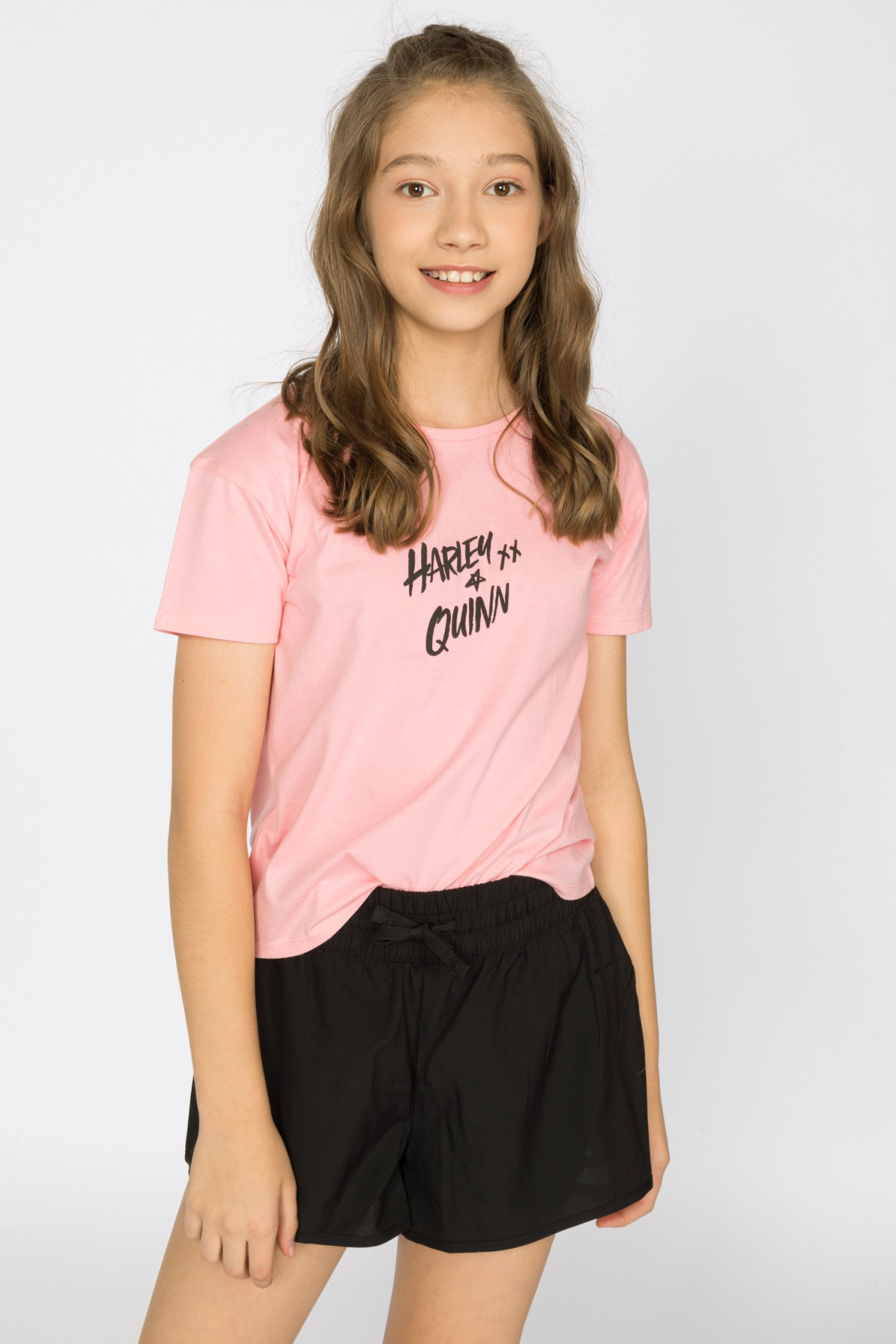 Różowy t-shirt dla dziewczyny HARLEY QUINN