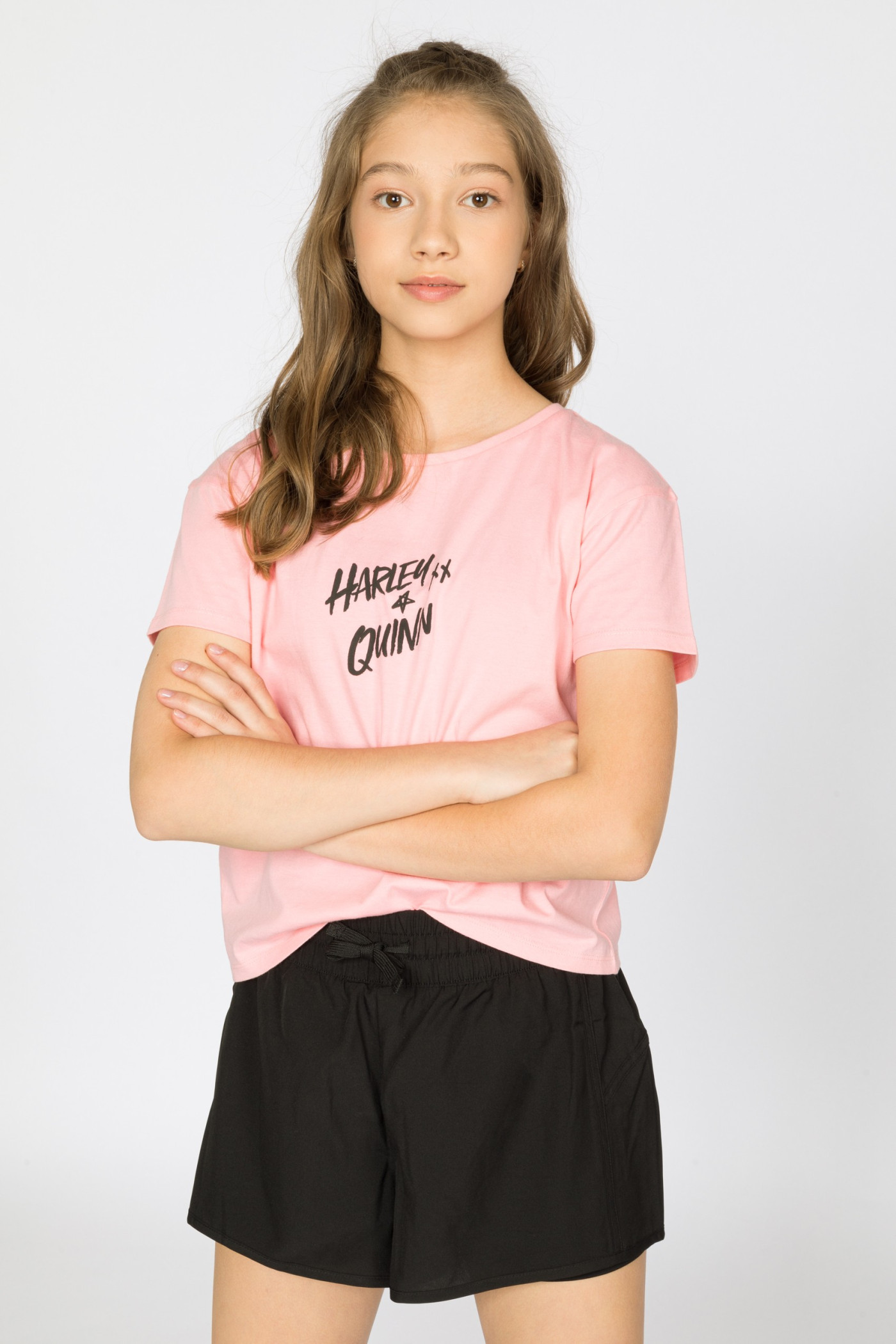 Różowy t-shirt dla dziewczyny HARLEY QUINN
