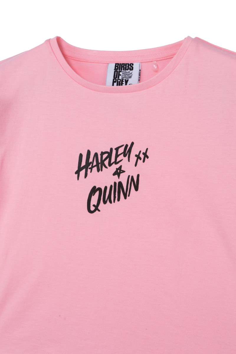 Różowy t-shirt dla dziewczyny HARLEY QUINN