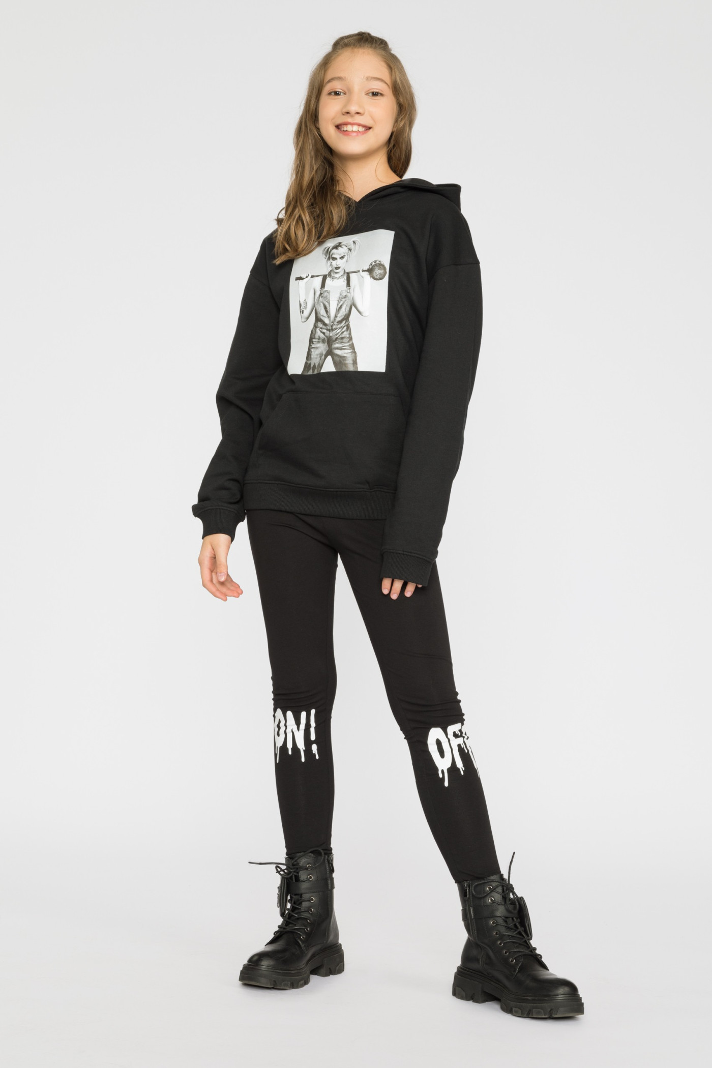 Czarne legginsy dla dziewczyny ON OFF