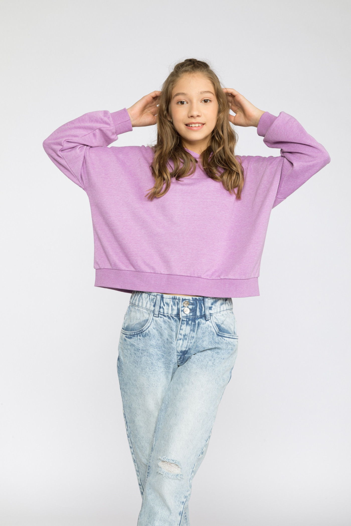Fioletowa bluza dla dziewczyny TAK