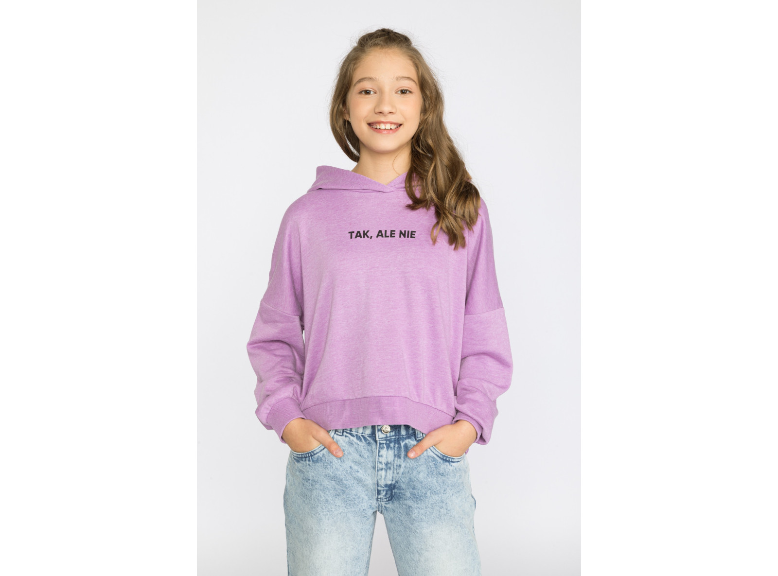 Fioletowa bluza dla dziewczyny TAK