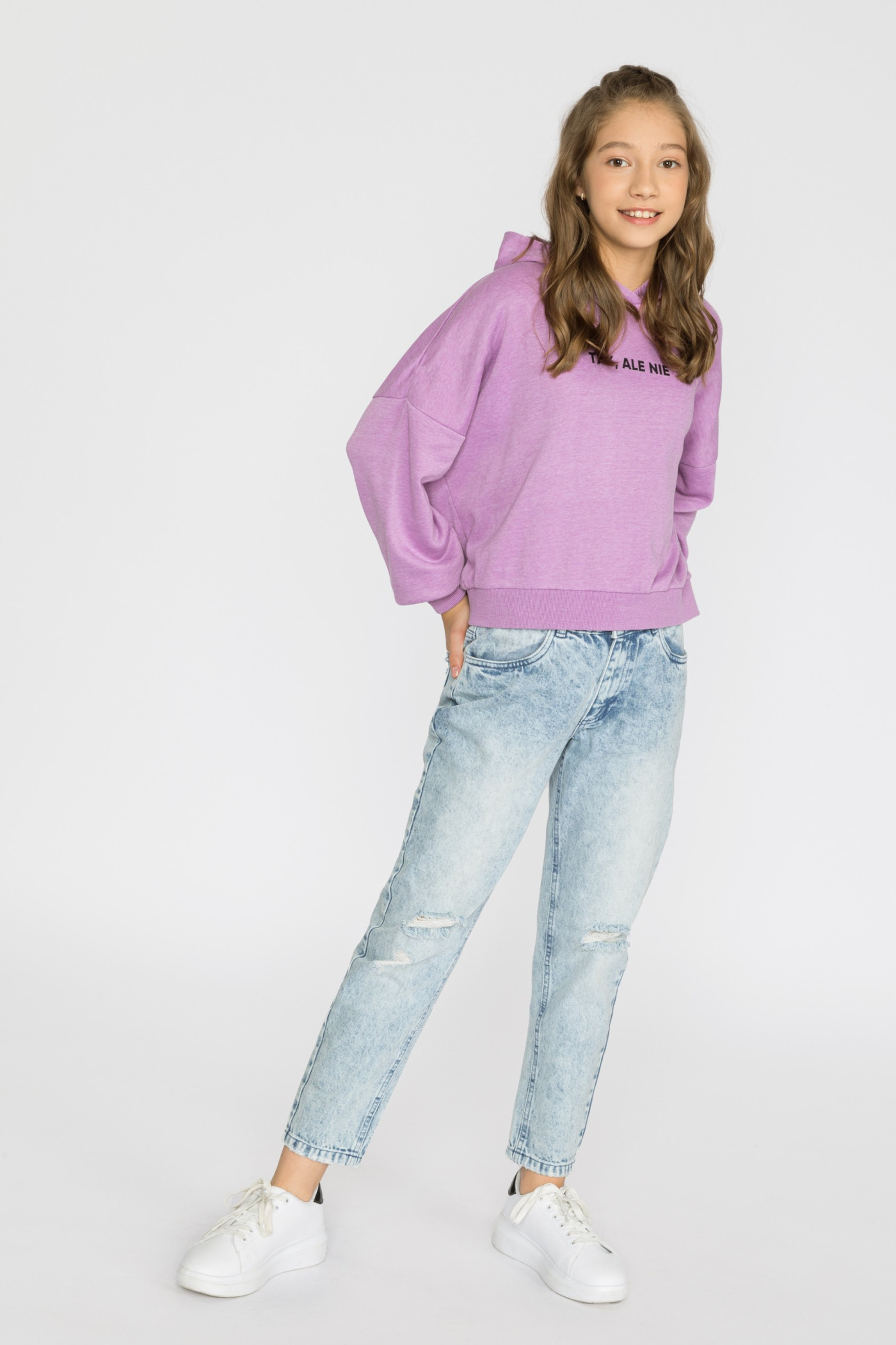 Fioletowa bluza dla dziewczyny TAK