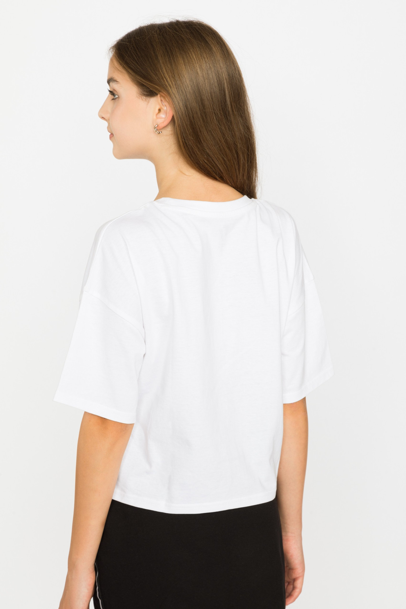 Biały t-shirt dla dziewczyny CATZILLA