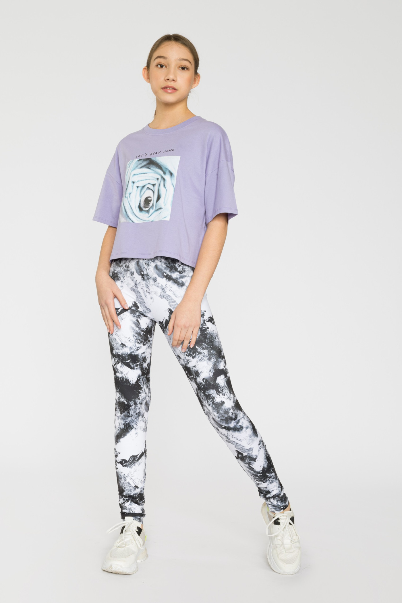 Fioletowy t-shirt dla dziewczyny ROSE