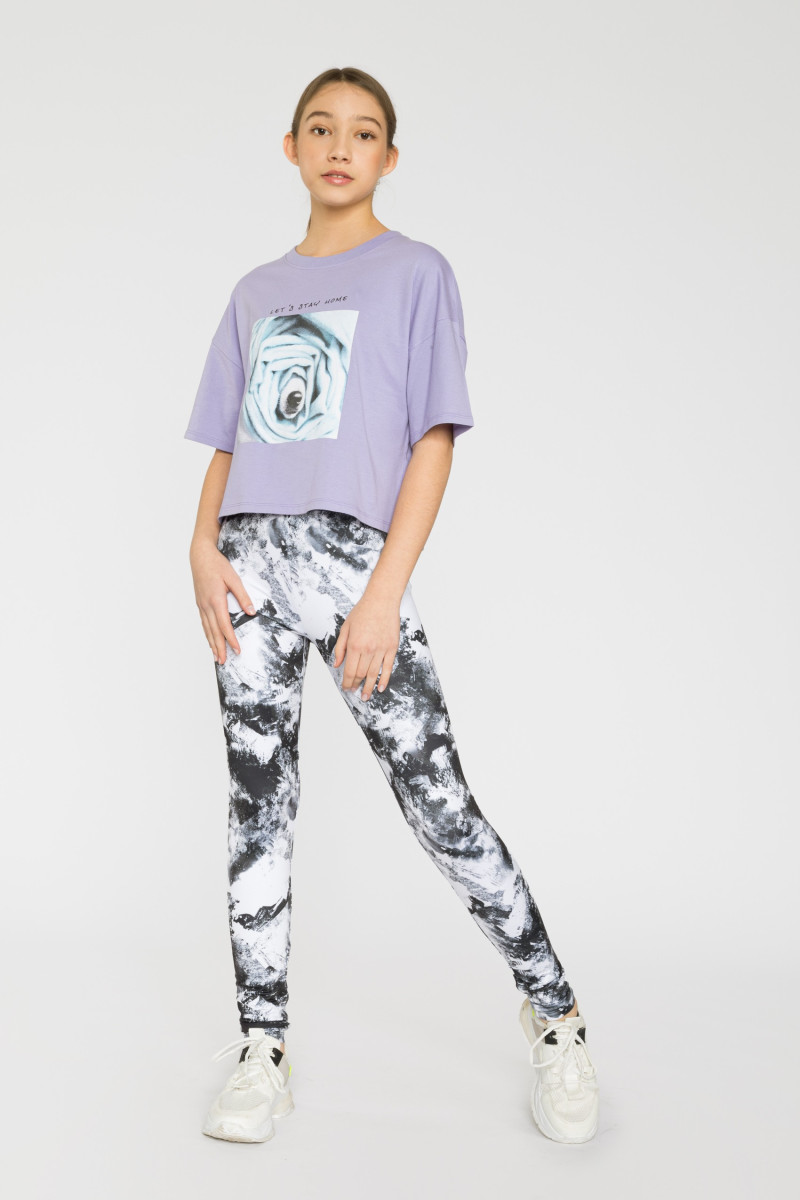 Fioletowy t-shirt dla dziewczyny ROSE