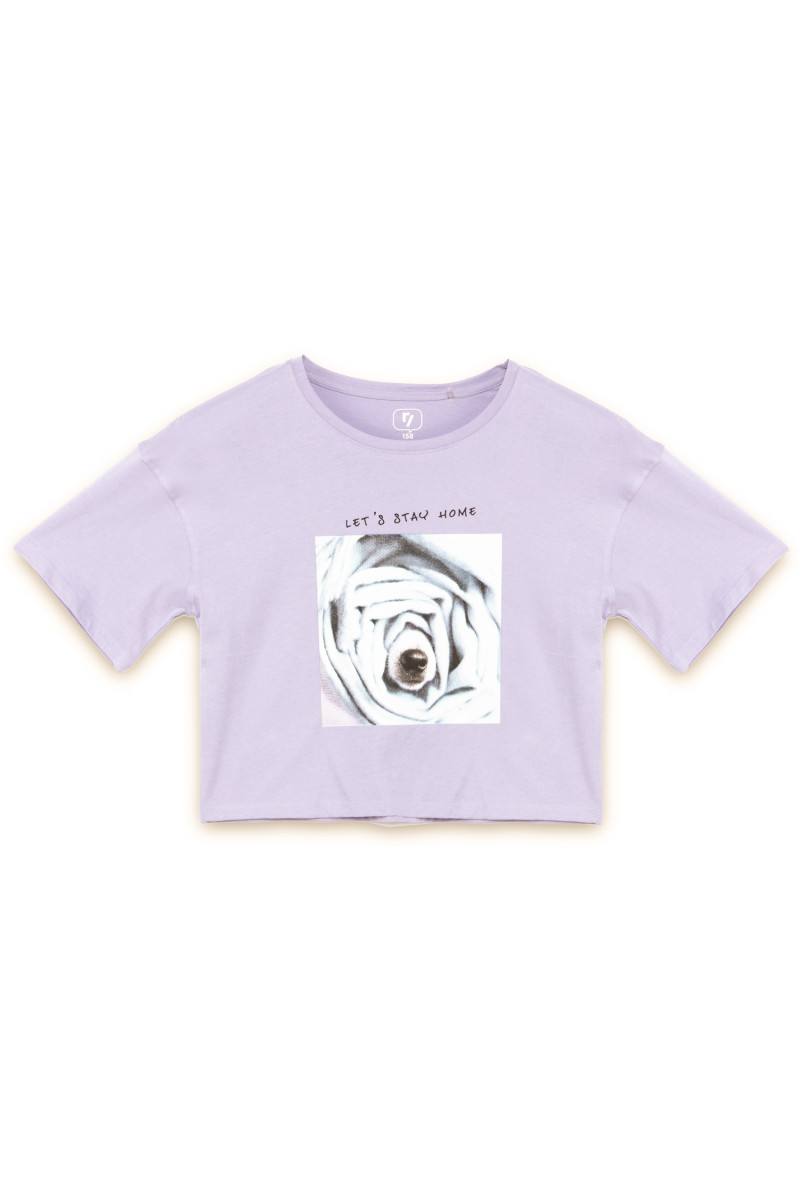 Fioletowy t-shirt dla dziewczyny ROSE
