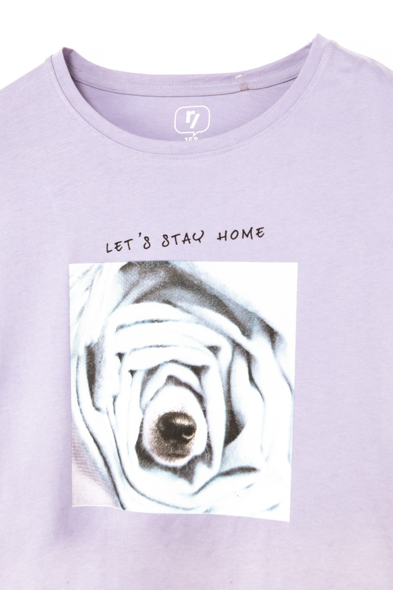 Fioletowy t-shirt dla dziewczyny ROSE
