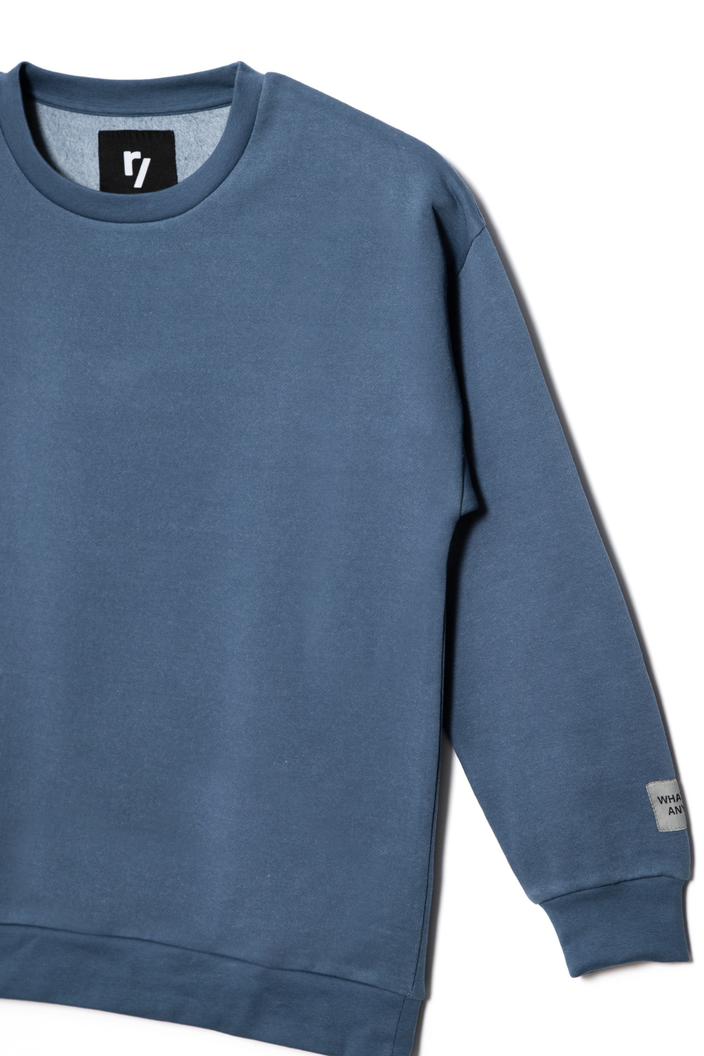 Niebieska gładka bluza dla chłopaka