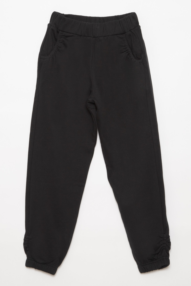 Czarne spodnie dresowe dla dziewczyny ze ściągaczem ANTISOCIAL BUTTERFLY