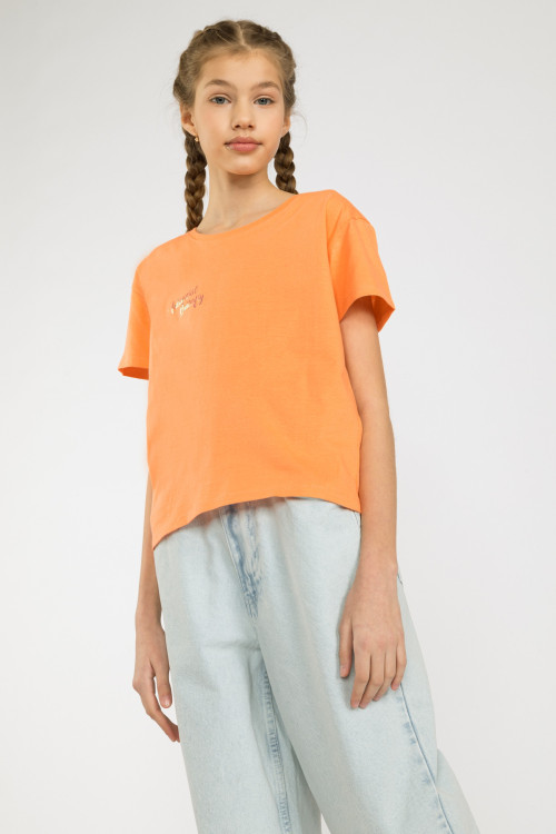 Pomarańczowy t-shirt dla dziewczyny Antisocial Butterfly