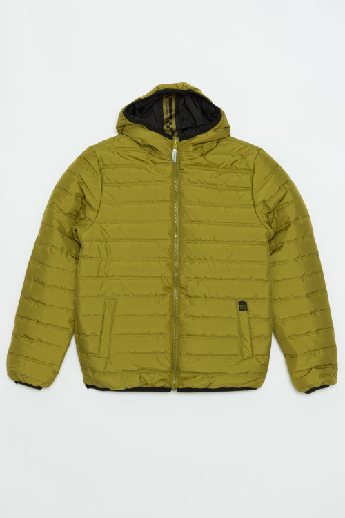 Dwustronna kurtka przejściowa z kapturem dla chłopaka