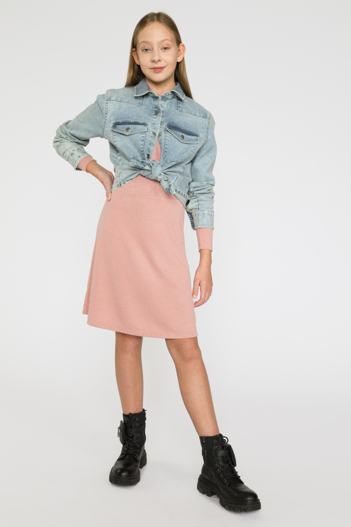 Różowo-brzoskwiniowa sukienka dziewczęca | Reporter 