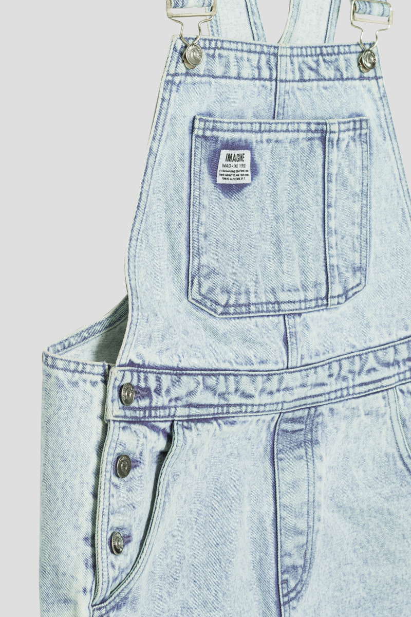 Jeansowe długie ogrodniczki dla dziewczyny
