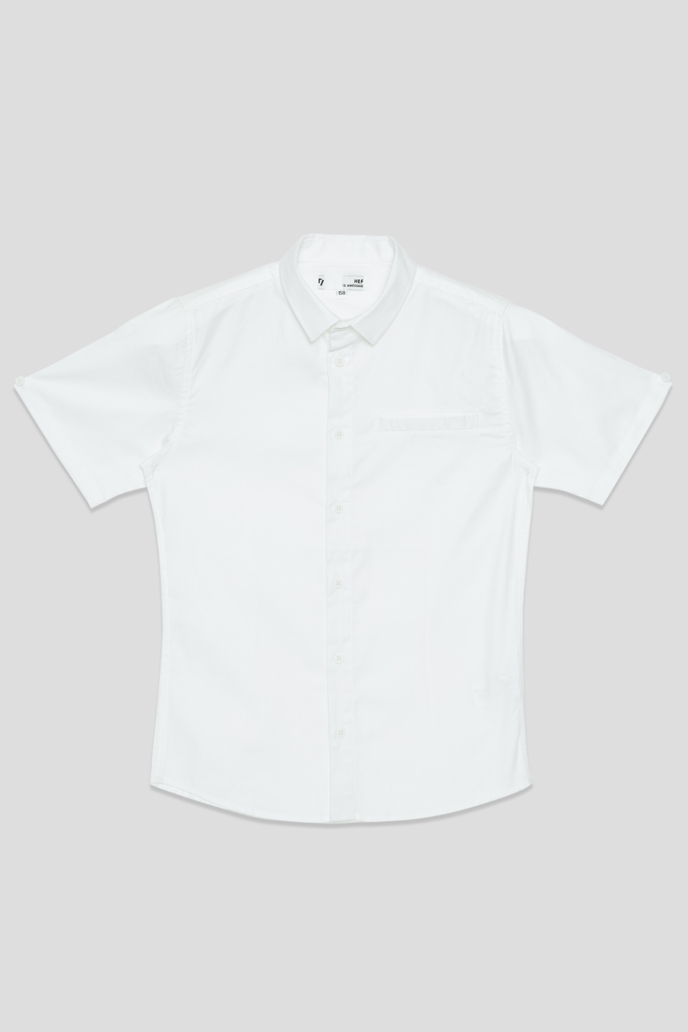 Biała koszula z krótkim rękawem dla chłopaka