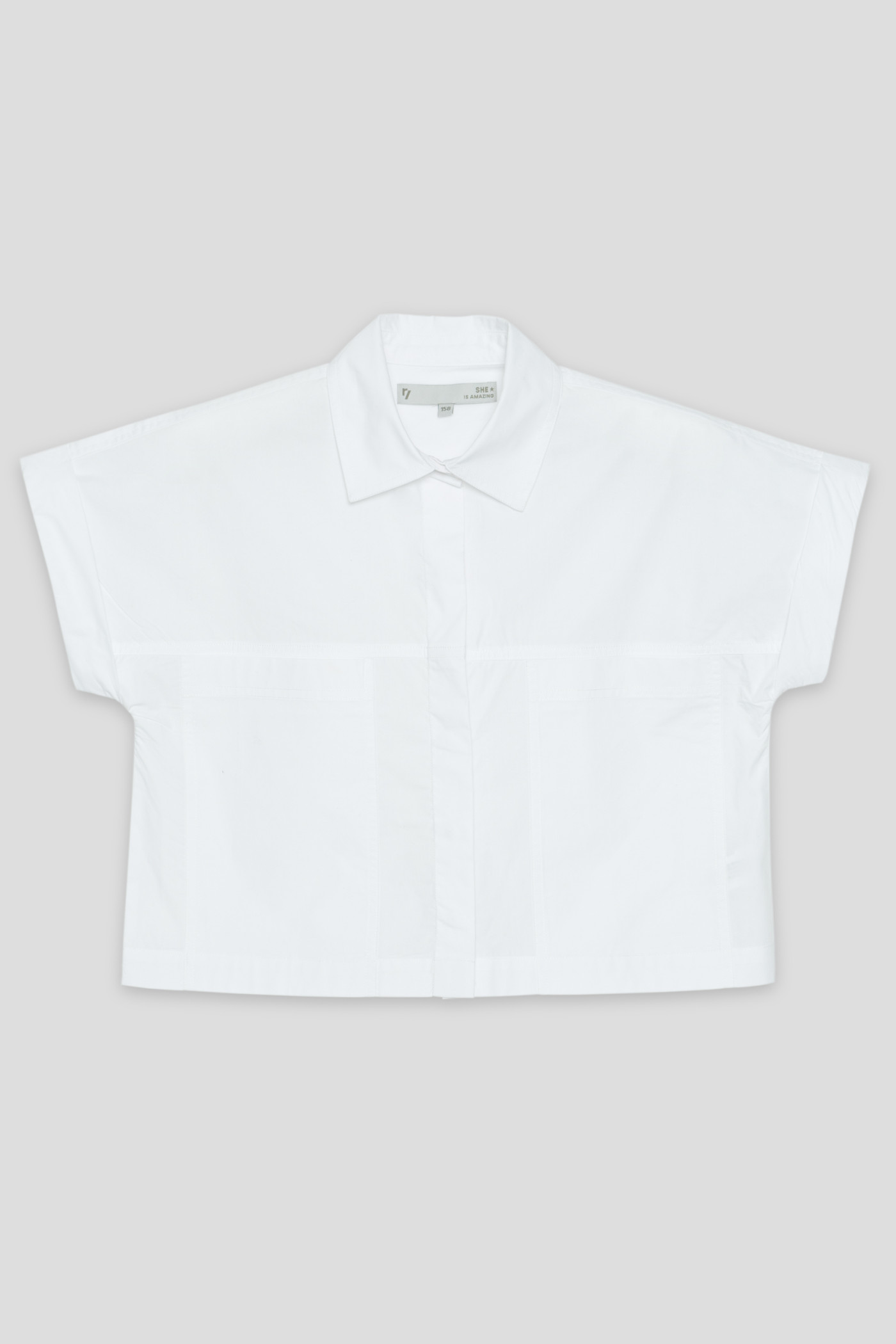 Biała krótka koszula dla dziewczyny