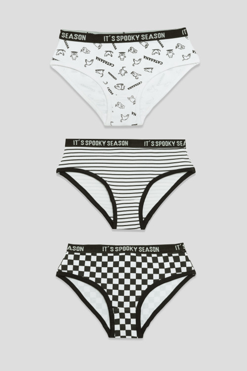 Bawełniane majtki  dla dziewczyny IT'S SPOOKY SEASON 3-pak