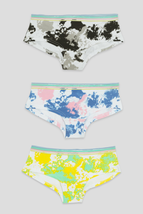 Bawełniane majtki dla dziewczyny TIE DYE 3-pak