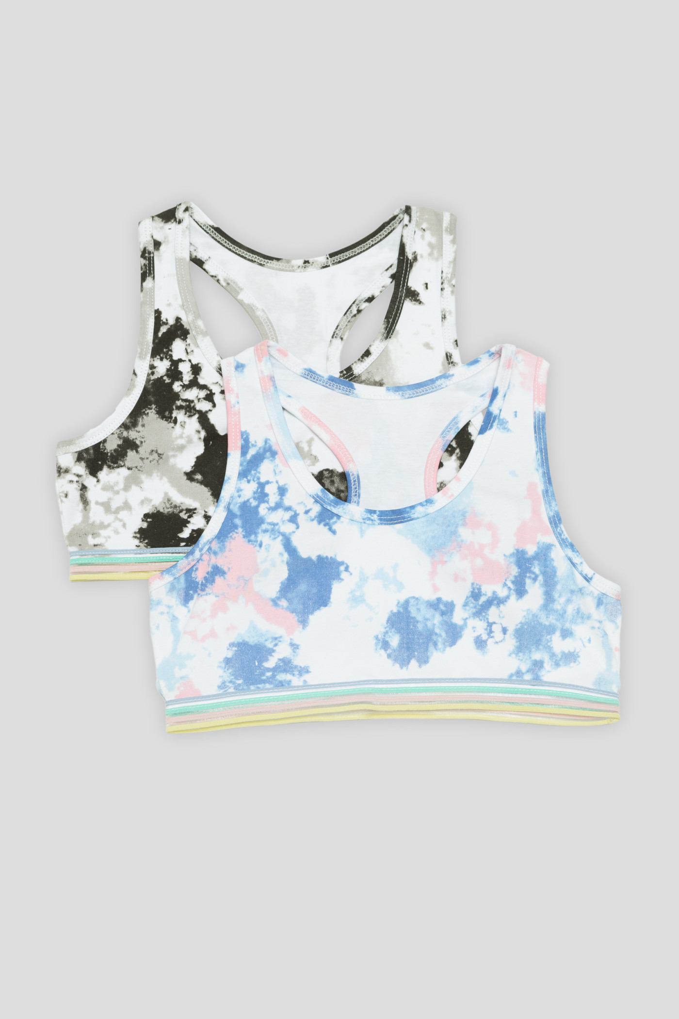 Bawełniany top dla dziewczyny TIE DYE 2-pak