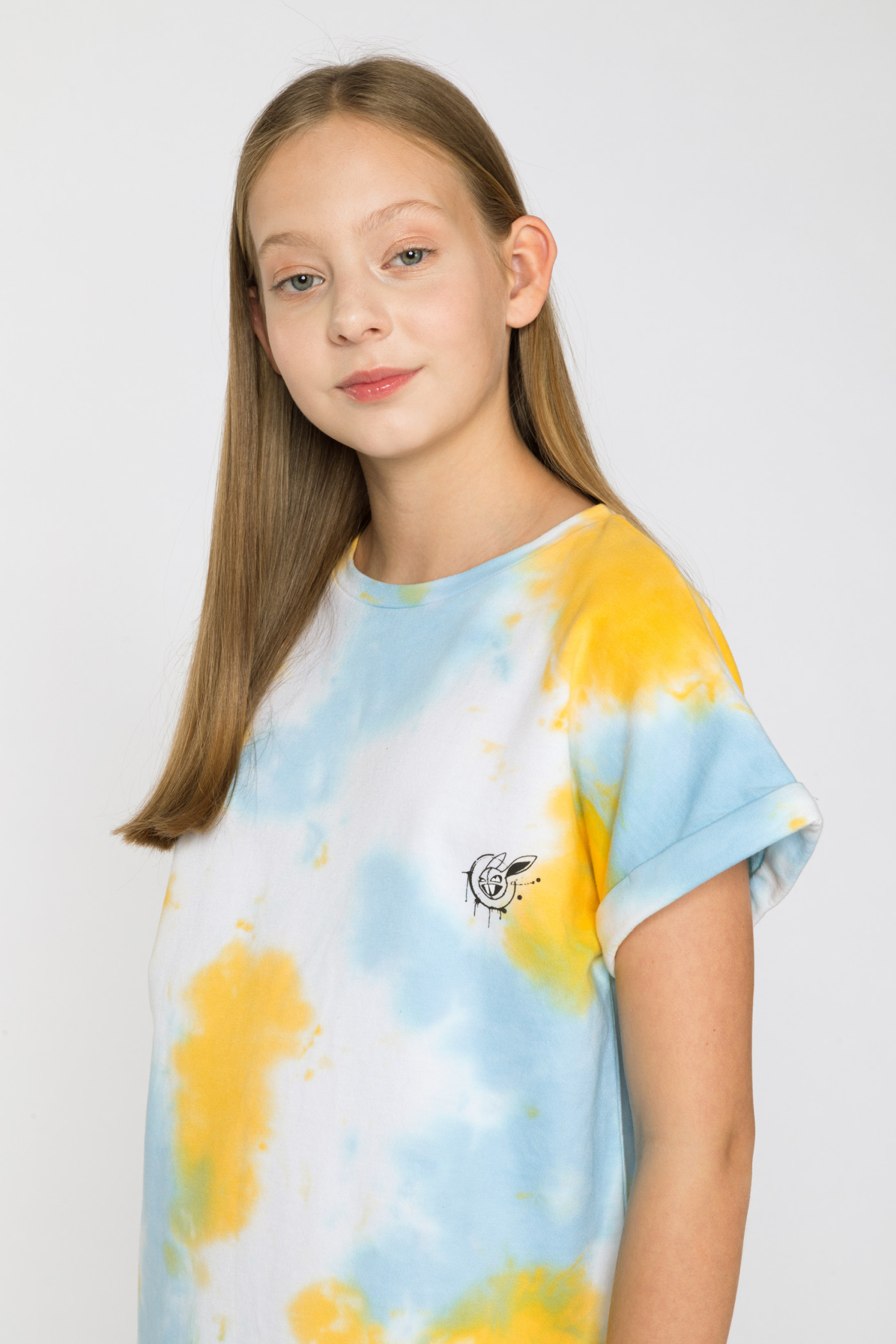 Żółta sukienka tie dye DON’T GUESS THE GIRL’S MIND