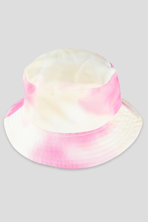 Różowy kapelusz typu bucket hat TIE DYE