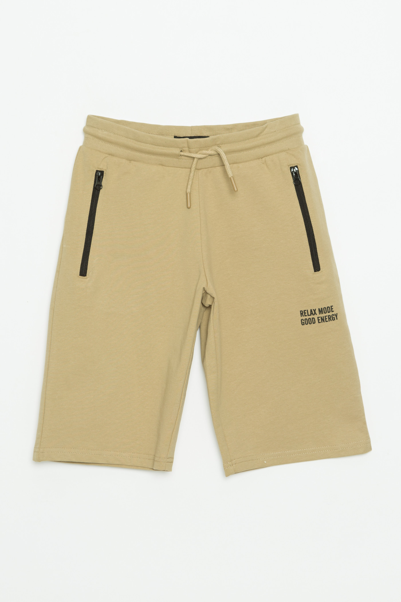 Beżowe krótkie dresowe spodenki