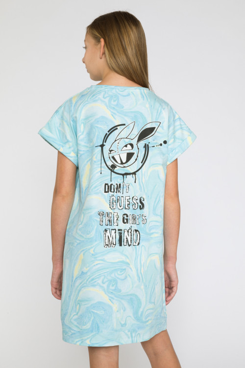 Niebieska sukienka tie dye DON’T GUESS THE GIRL’S MIND
