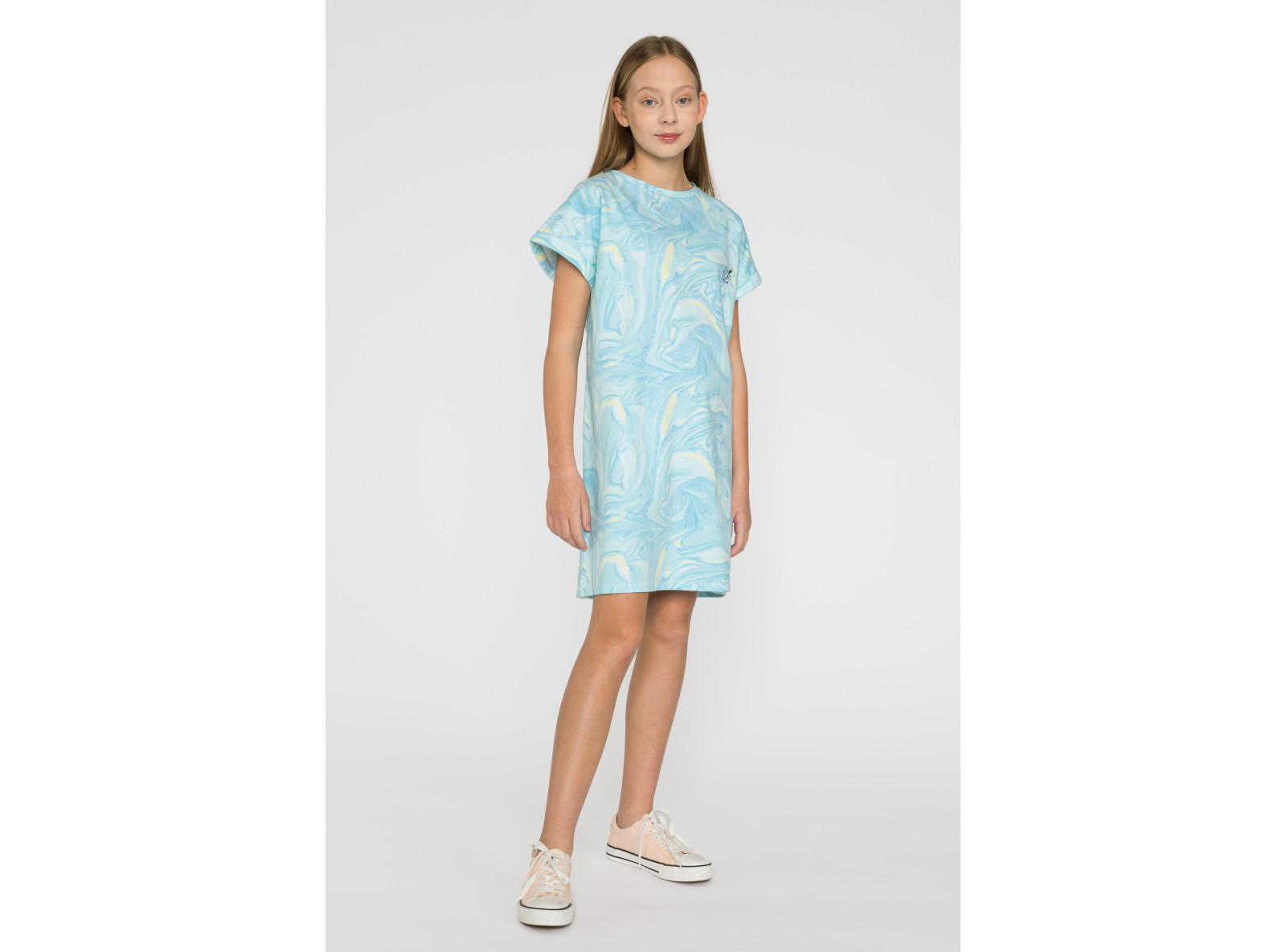 Niebieska sukienka tie dye DON’T GUESS THE GIRL’S MIND