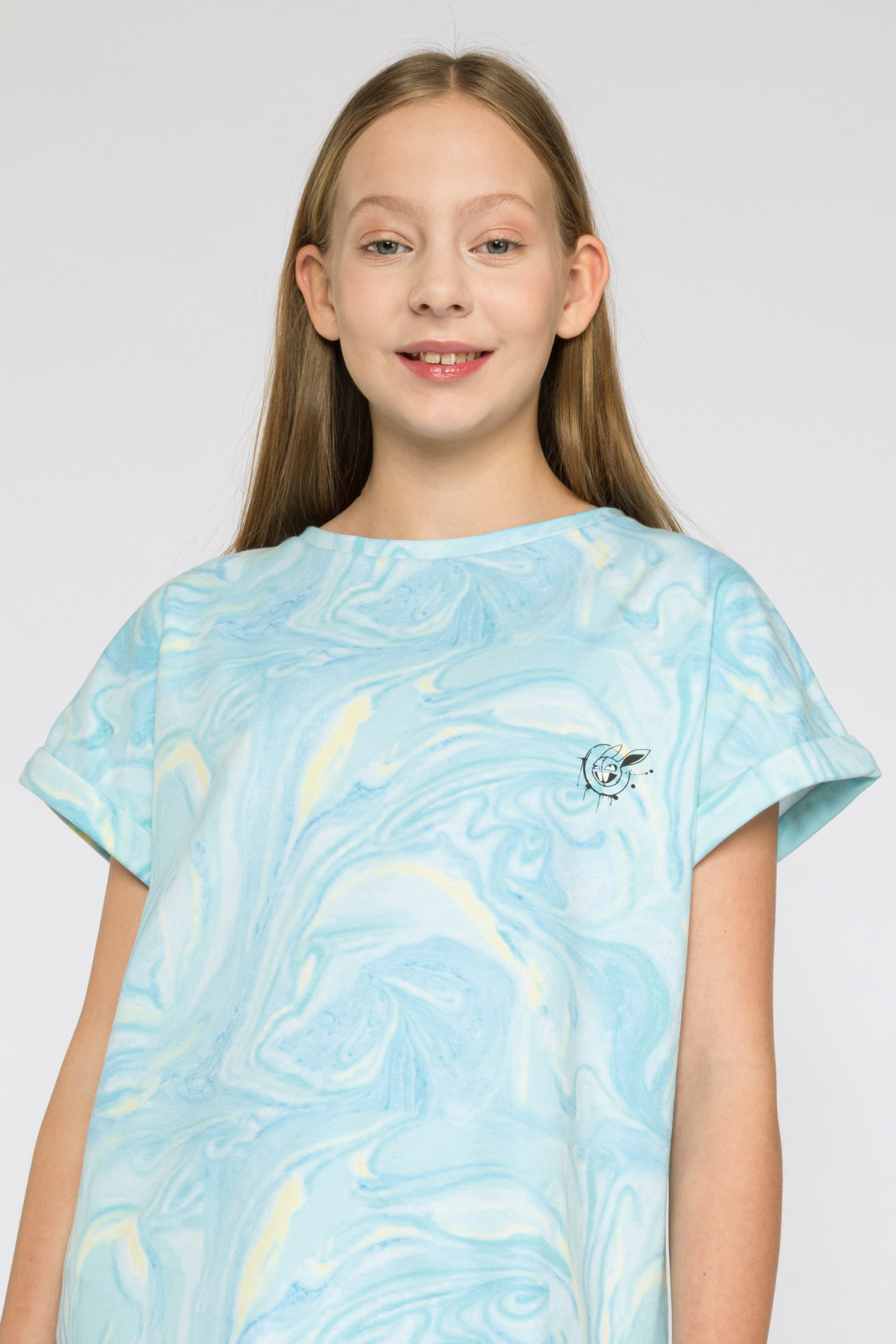 Niebieska sukienka tie dye DON’T GUESS THE GIRL’S MIND