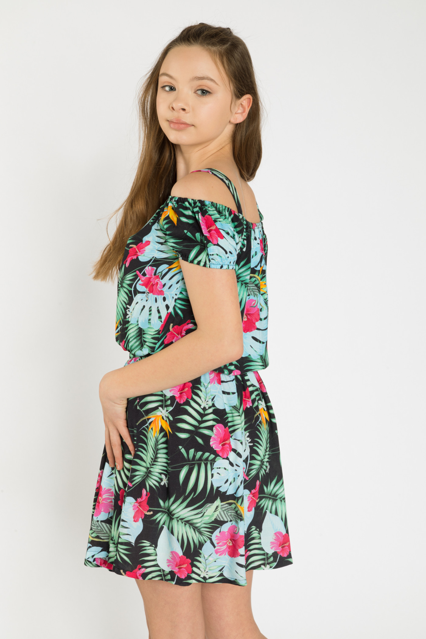 Wzorzysty komplet na ramiączkach TROPICAL