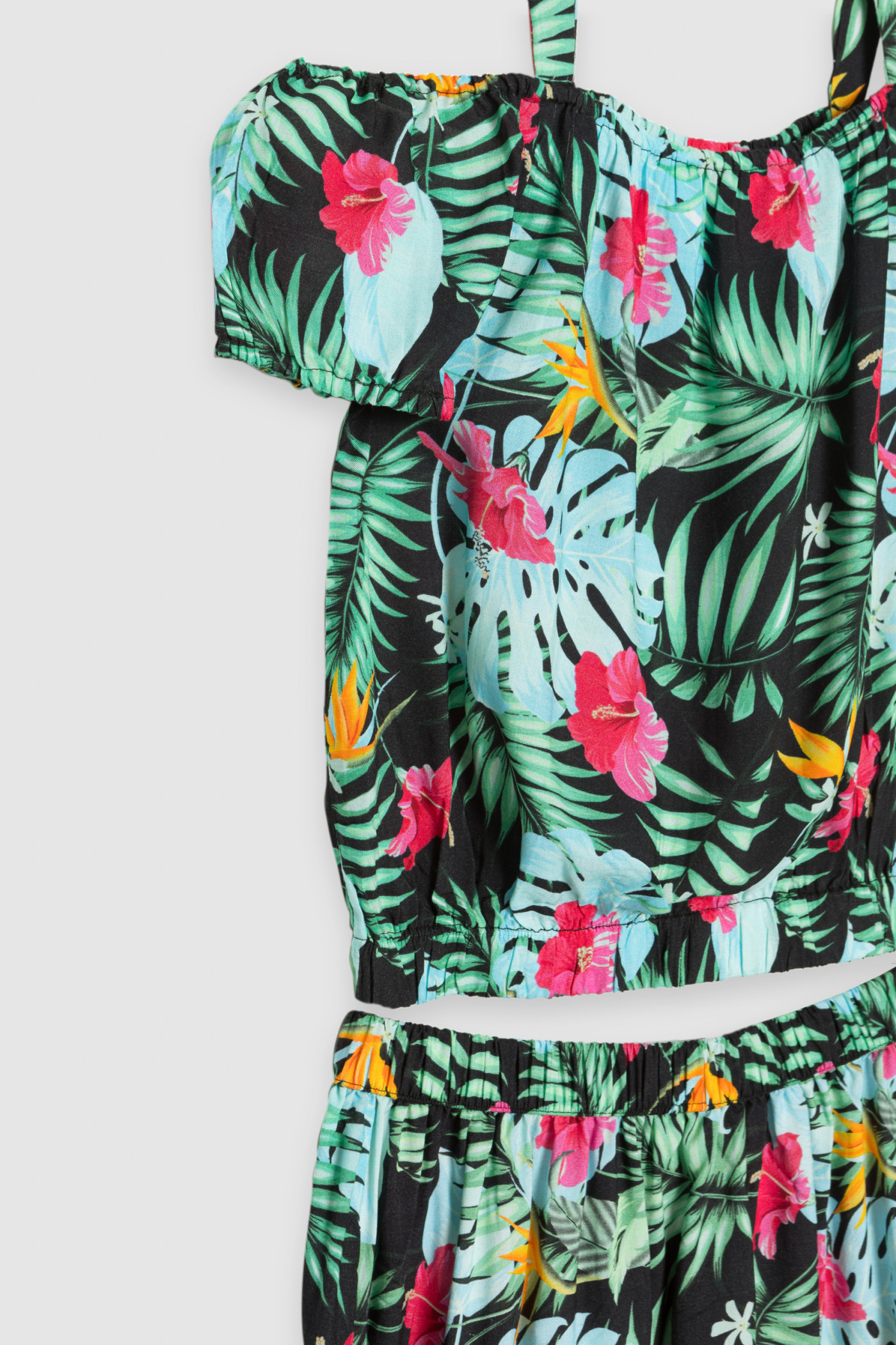 Wzorzysty komplet na ramiączkach TROPICAL