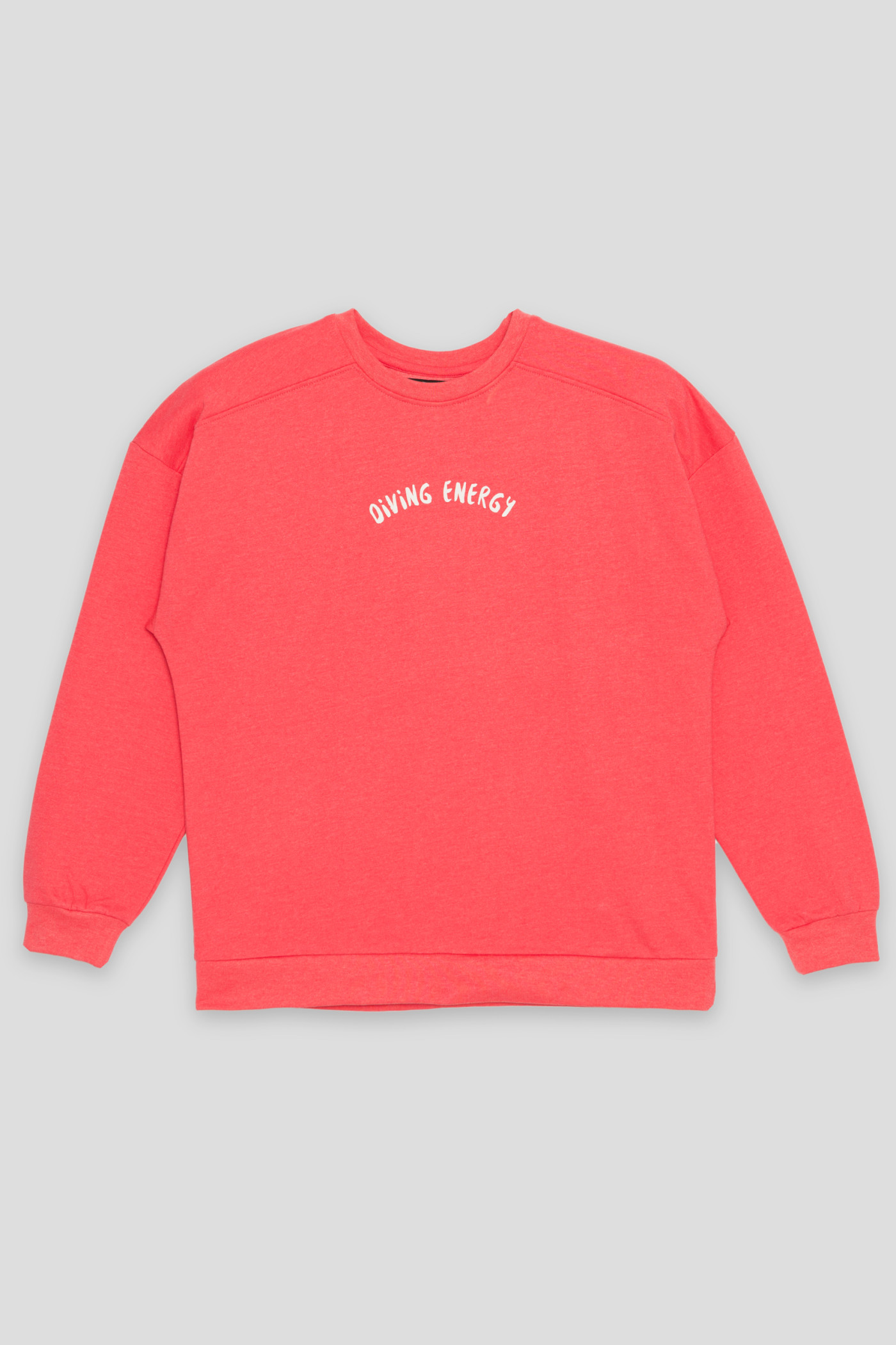 Czerwona bluza dresowa z nadrukiem DIVING ENERGY