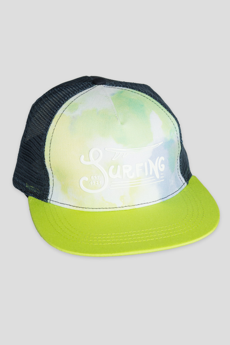 Zielona czapka z daszkiem tie dye SURFING