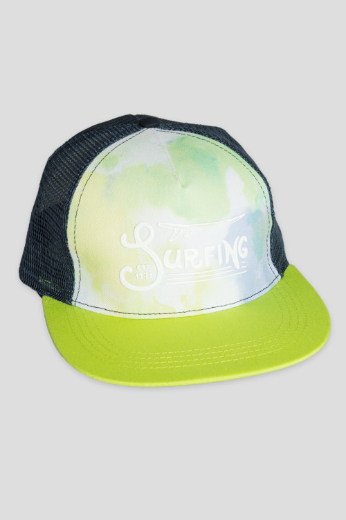 Zielona czapka z daszkiem tie dye SURFING
