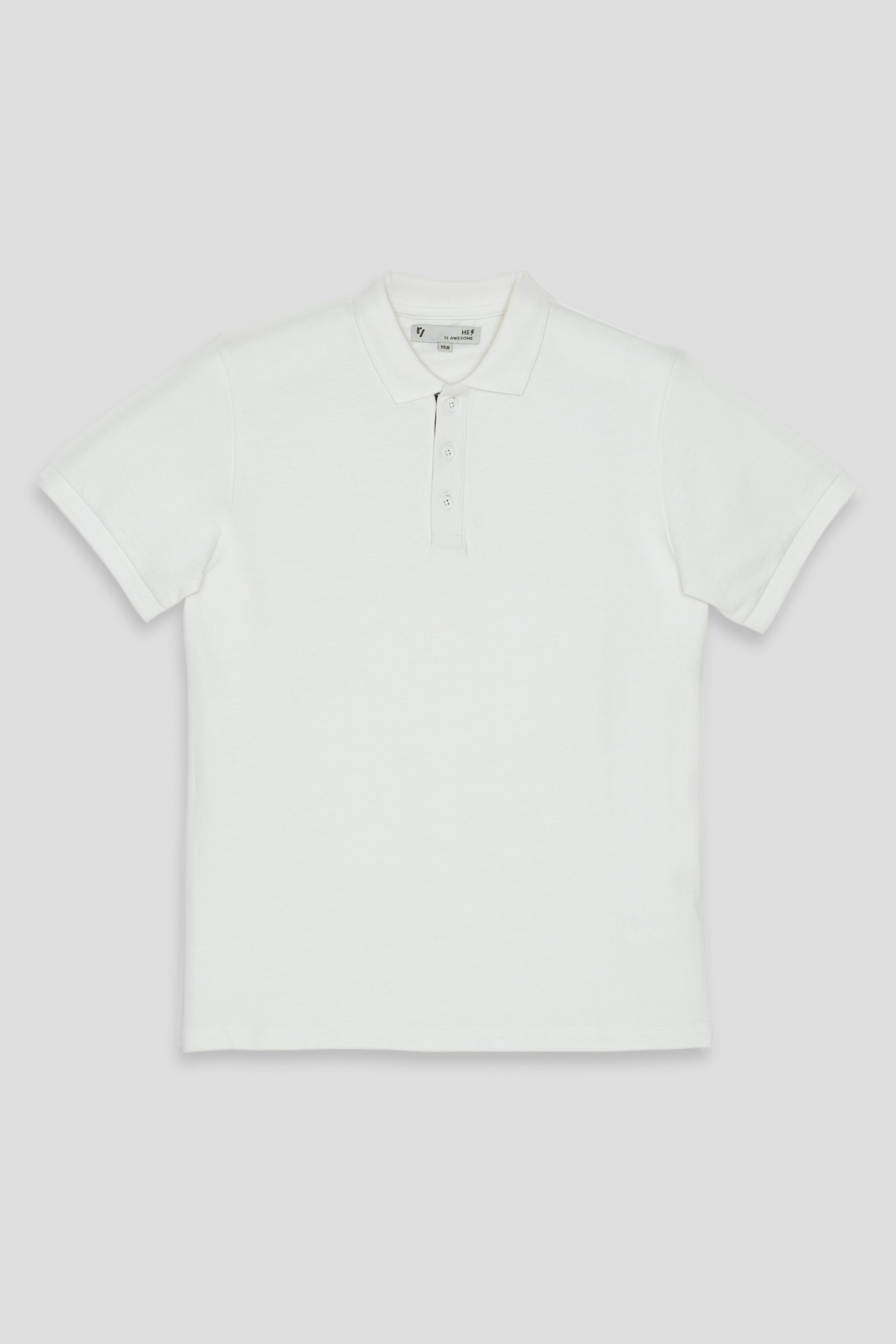 Biała koszulka polo z kontrastowym zapięciem