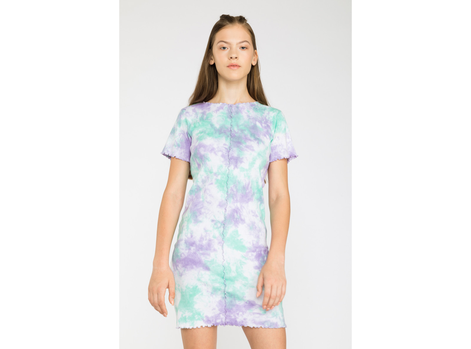 Sukienka TIE DYE z przeszyciami