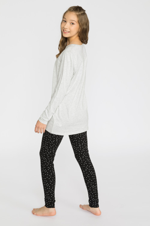 Dwuczęściowa piżama dla dziewczyny z długim rękawem