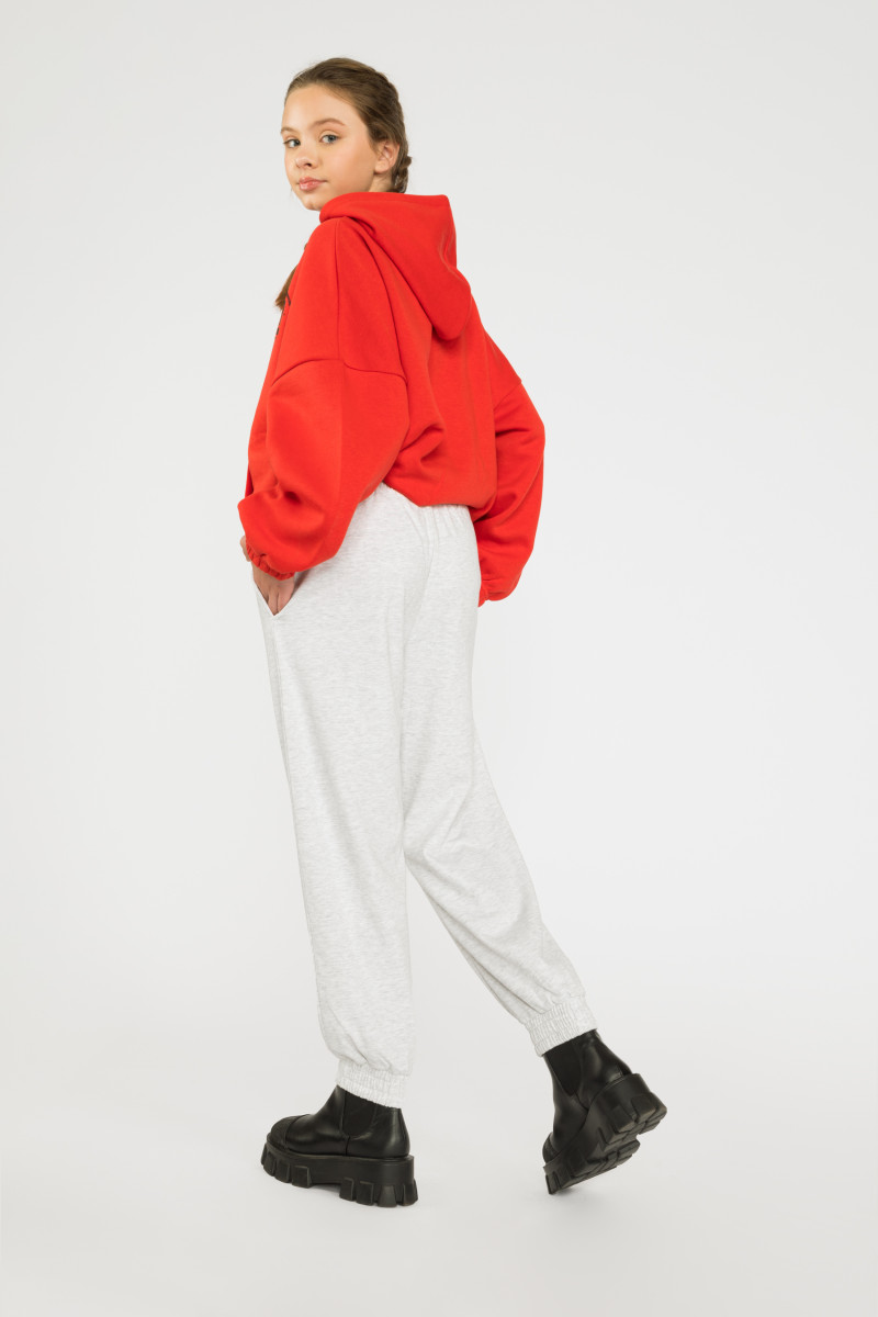 Jasnoszare luźne spodnie dresowe