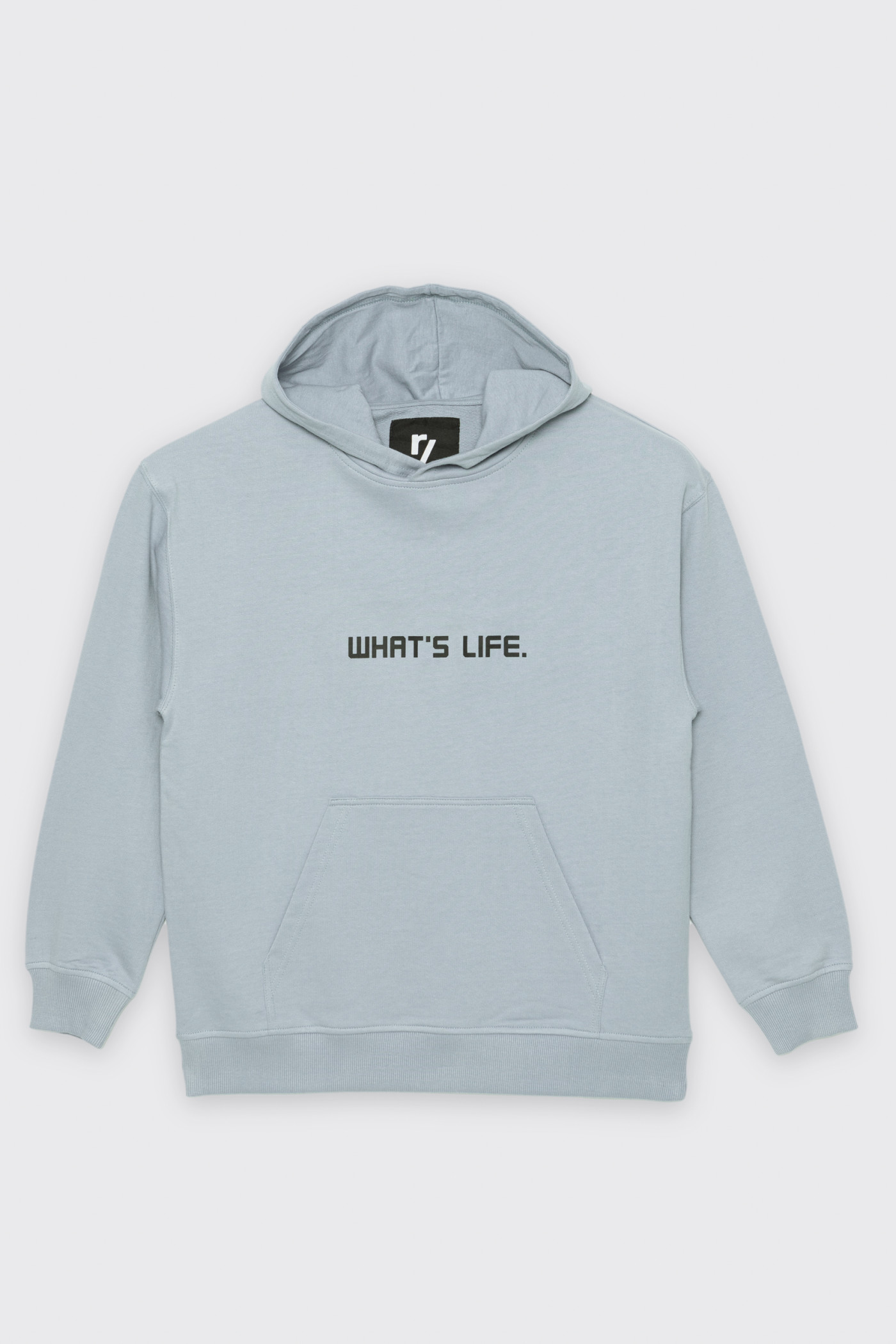 Błękitna bluza dresowa z kapturem WHAT'S LIFE