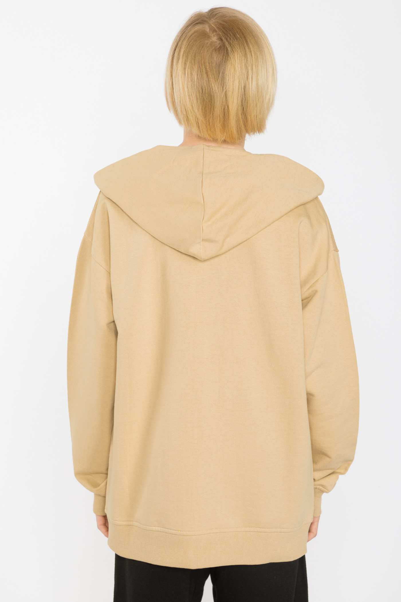 Beżowa rozpinana bluza z kapturem MAX