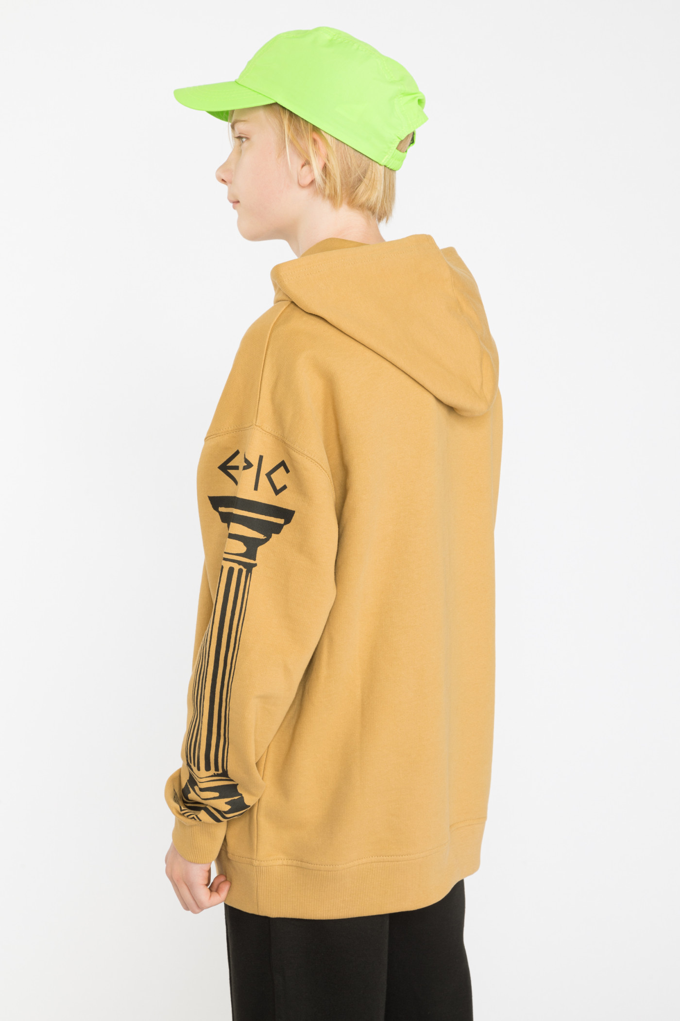 Beżowa bluza dresowa z kapturem chłopięca ANTIQUE | Reporter 